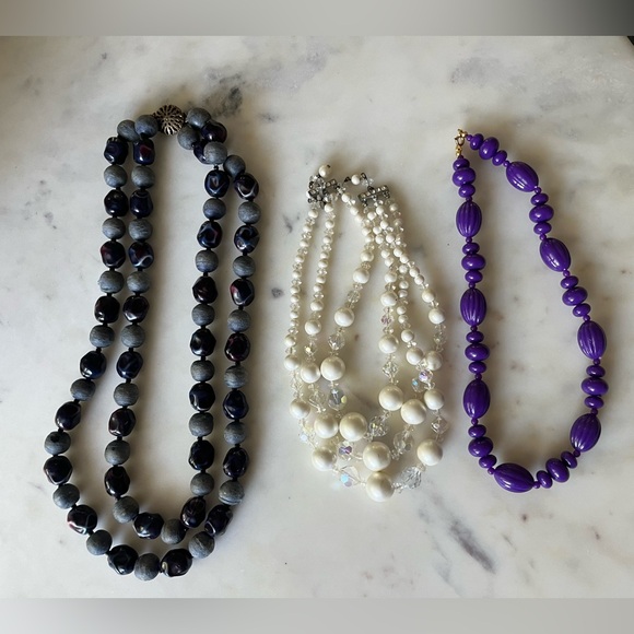 Vintage Costume Beaded Jewelry Necklaces Earrings Bracelet floral green orange - Picture 8 of 15